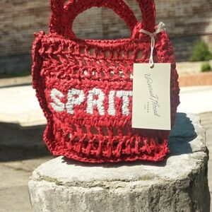 Universal Thread Red and White Crochet Tote